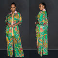C6618 cross-border   fashion women's french print shirt & shorts two-piece set
