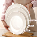 Pure white ceramic fish plate for homeclassy oval large plate western food hotel round plate tableware steak plate plus lg