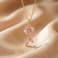 Popular internet celebrity fashion inlaid zirconium necklace for women accessible luxuryniche styleeasiest for matchelegant copper gold-plated non-fading clavicle chain jewelry