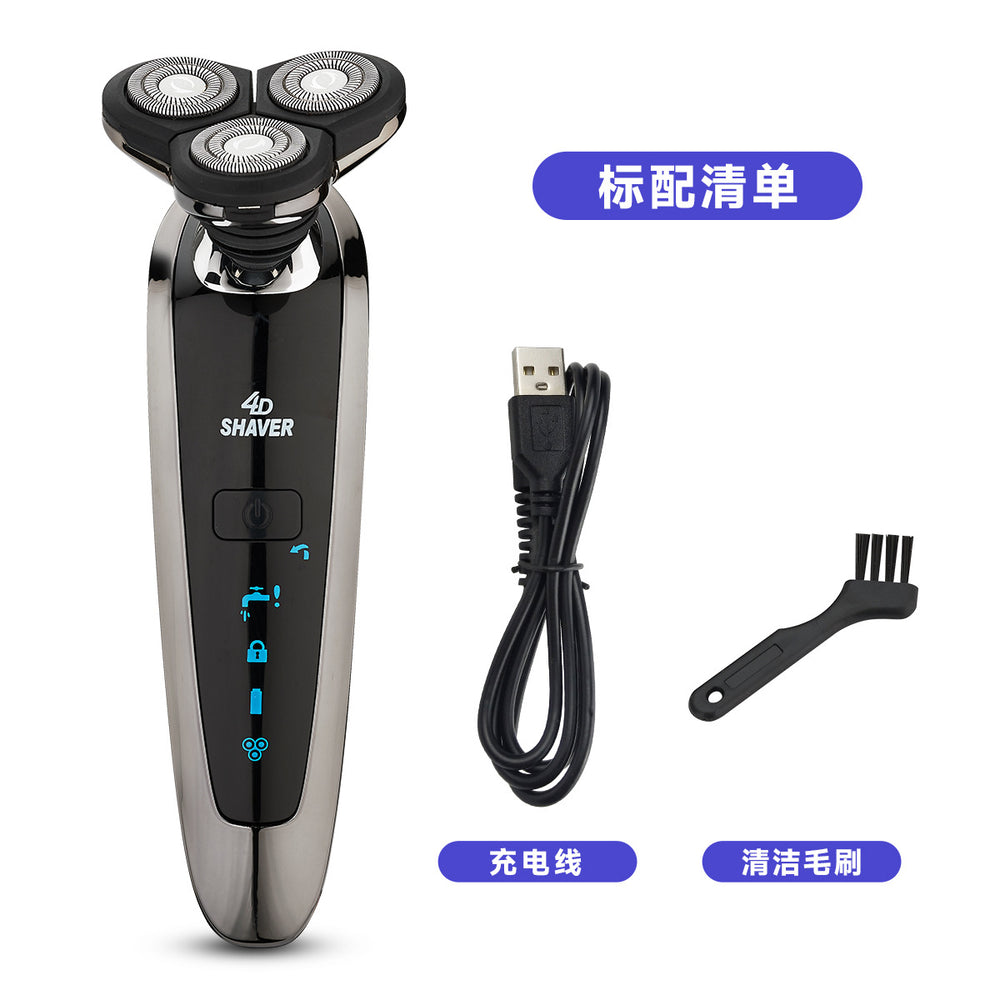 4d floating triple-blade electric shaver - washable men's razor multifunctional set - wholesale portable