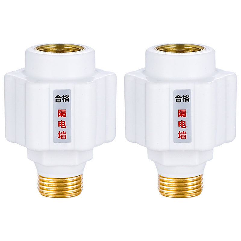 household electric water heater neutral type electric isolation wall, all-copper connector, large flow rate, anti-shock security anti-electric wall