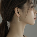 New turquoise tassel ear cuffs for women - high-quality, fashionable, and luxurious. unique design, versatile earrings, wholesale