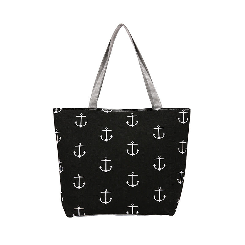 Large capacity printed tote bag - 2023 new trendy handbag, stylish minimalist shoulder bag, everyday commute canvas bag
