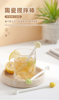 underglaze ceramic stirring stick cat claw handle yogurt honey stirring bar cocktail bar stick wholesale
