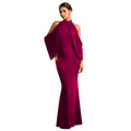 C7276 cross-border   fashionable women's bodycon elegant off-shoulder sleeveless arm-hugging dress new