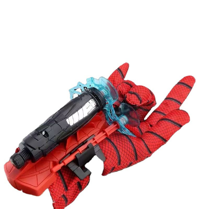 Spider silk launcher kids spider hero pistol can stick to the wall soft bullet gun silk spitting jet toy boy