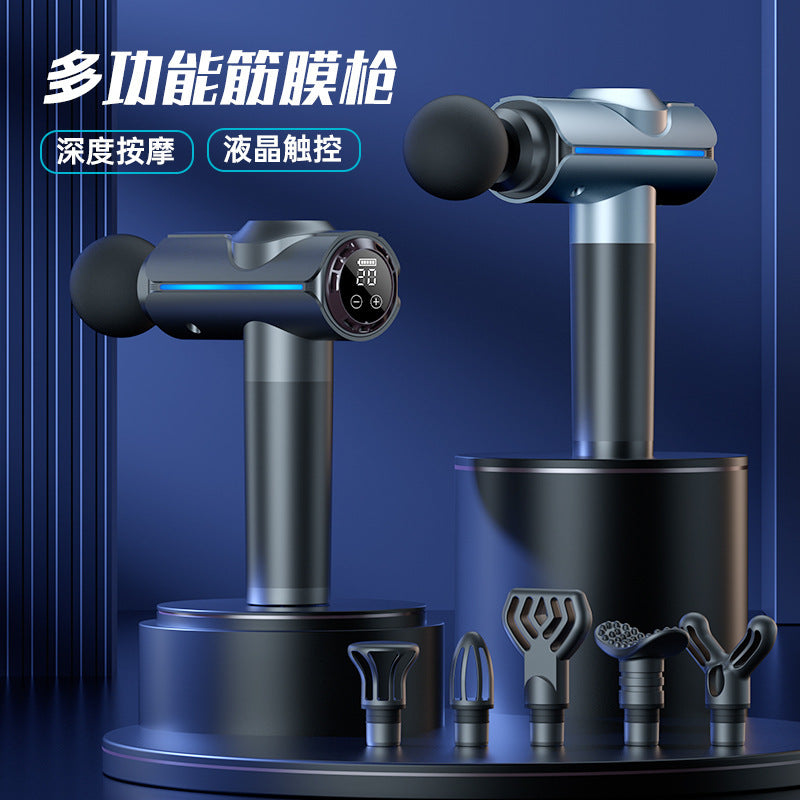 Fascia gun massager lcd screen handheld massage gun muscle relaxation massager impact fascia gun cross-border wholesale