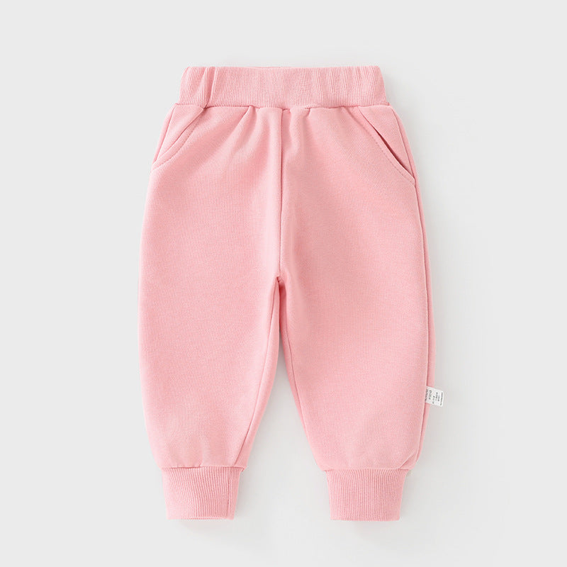 Boys' pants, baby sweatpants, spring and autumn kids' athletic pants, infant and toddler spring footed pants, infant and toddler long pants