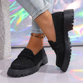 Export spring autumnew arrival british style slip-on women's retrothick sole loafers casualeasiest for matchflats women's wholesale