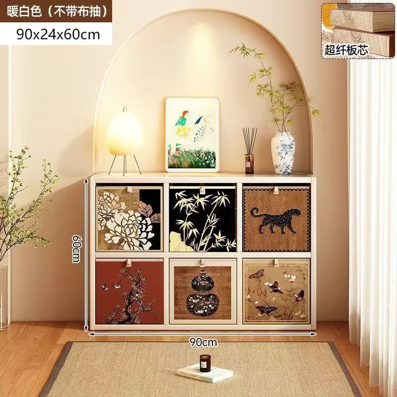 Simple bookcase all-in-one cabinet wall-mounted storage sofa side cabinet living room partition storage multi-layer storage cabinet bedside