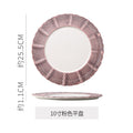Ins embossed light luxury ceramic dinner plate - nordic high-end style for restaurants, hotels, steak, and dim sum presentation