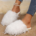 new arrival cotton slippers fall and winterthickenedstuffed toe cotton slippers home indoor heattechfashion fur slippers for women
