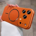 Suitable for iphone17pro large window ice-like cooling and breathable magnetic phone case apple 15 colorful hollow case