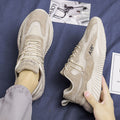 2025 new winter breathable korean style trendy mesh athletic men's shoes versatile casual spring running dad shoes