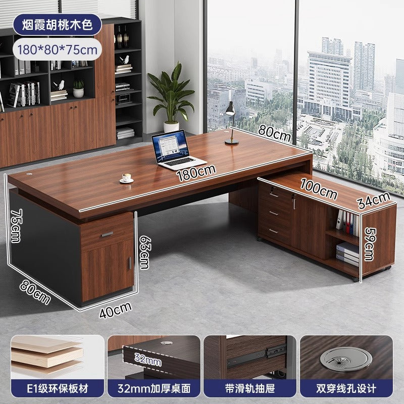 Desk Boss Table Single Desktop Office Table and Chair Combination Staff Desk Light Luxury Home Computer Desk