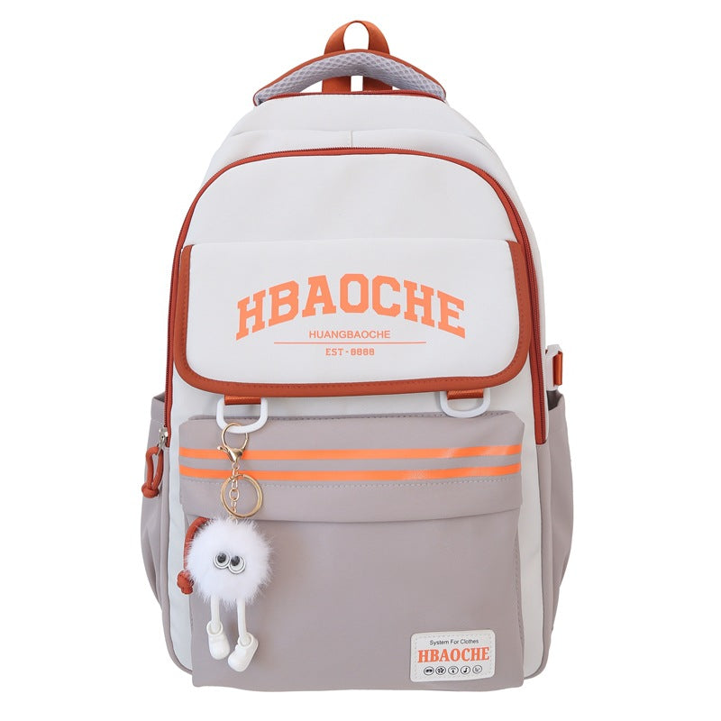 Cross-border new schoolbag female Korean version contrasting colors small and fresh junior high school backpack campus simple large-capacity backpack