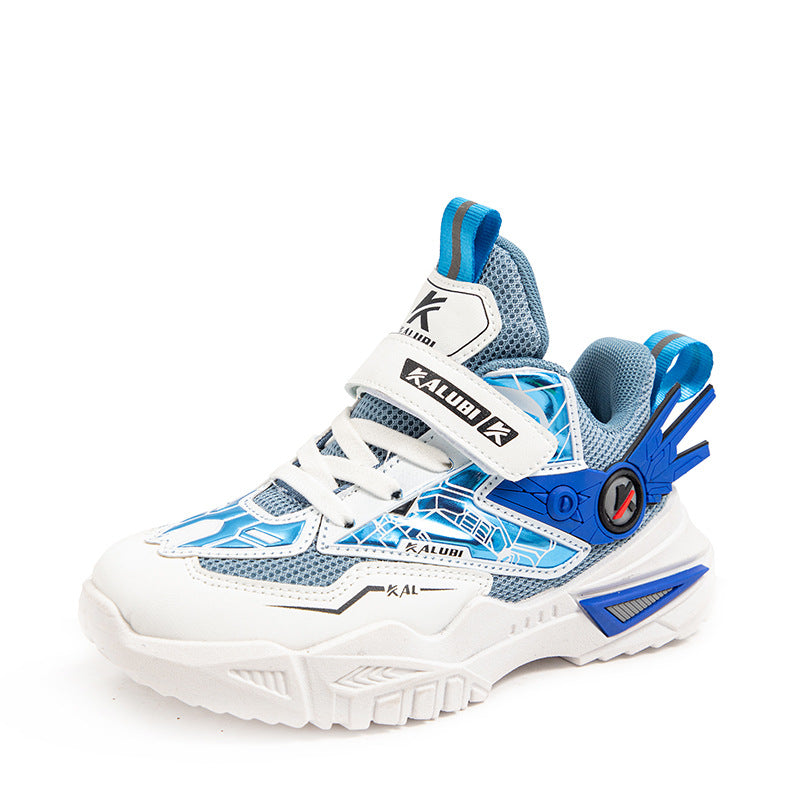 儿童运动鞋春秋休闲网面帅气小男孩软底跑步鞋百搭女童新款魔术贴