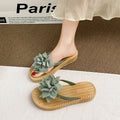 Thick sole4cm flower sandals women's outwearsummernew arrivaleasiest for matchthick sole flip flops non-slip beach slippers for women