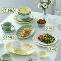 Embossed retro ceramic dinnerware set - french style, high-end steak plates, dessert plates, and salad bowls for home use