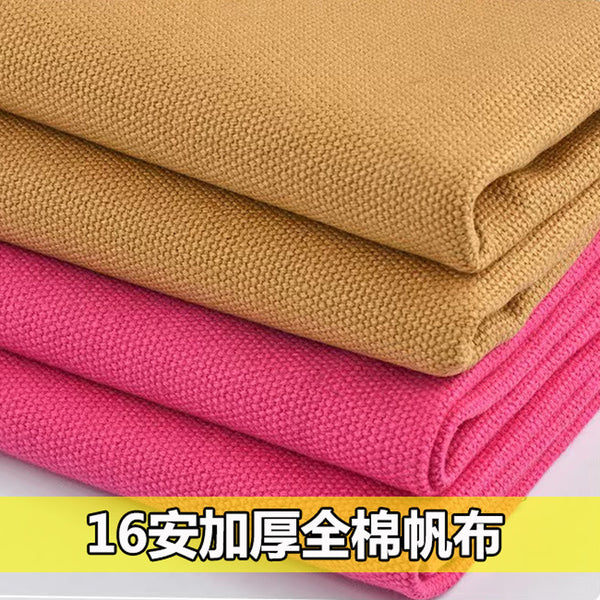 Cotton 16 amp canvas fabric 3 * 3 dyed thickened overalls cotton cloth shoe material seat cushion luggage canvas fabric