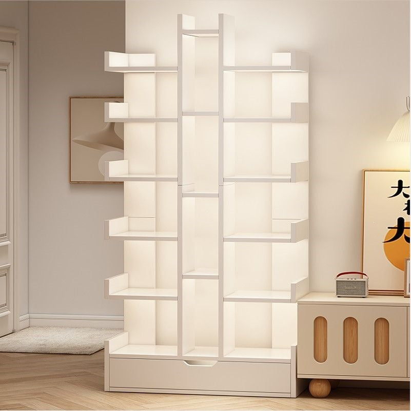 Simple bookshelf storage rack floor-standing for home wall-mounted small bookcase living room storage rack storage rack office cabinet