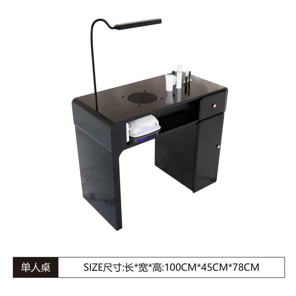New arrival marble iron porcelain surface turbine manicure table and chair suit economical single and double multi-functional odor-free carbon steel paint