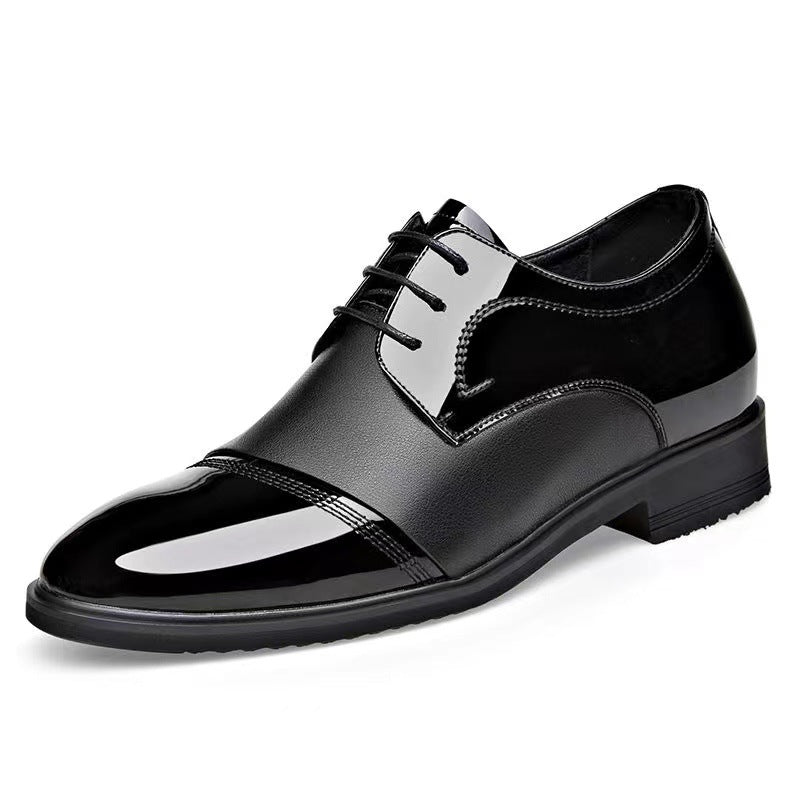 Spring/summer new men's leather shoes - versatile korean style, british fashion, trendy business casual lace-up shoes - dropshipping available