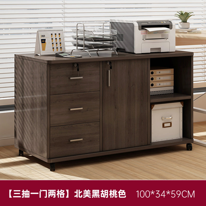 Office file cabinet with lock, storage cabinet, data storage cabinet, under table, low cabinet, printer, locker, side cabinet