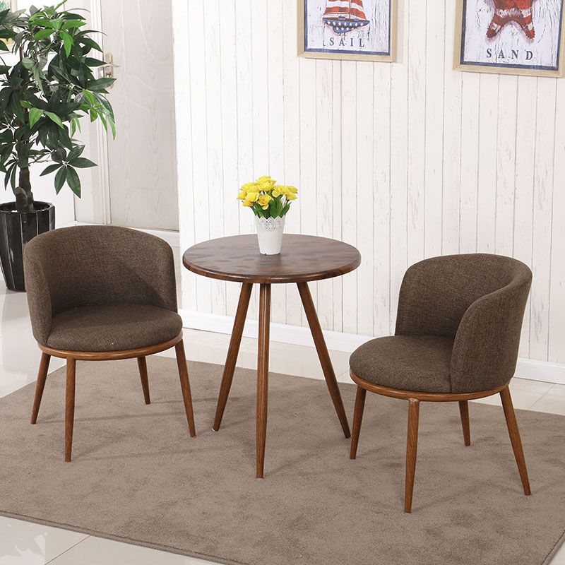 Nordic faux solid wood meeting table and chair set - modern minimalist chairs, creative casual round table, perfect for bubble tea and coffee shops