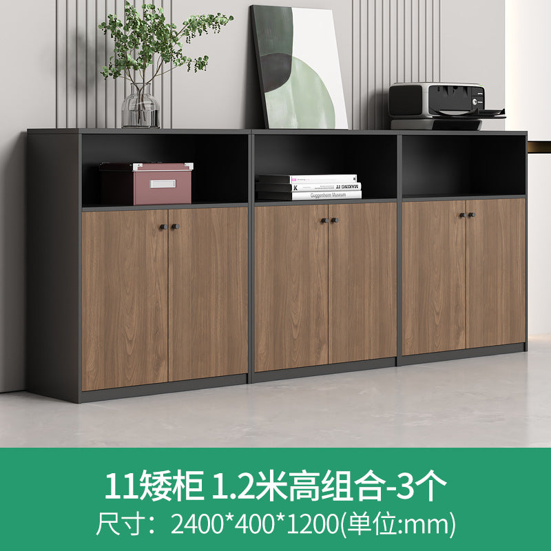 Modern wooden file cabinet office partition low cabinet combination wall-mounted office cabinet with lock storage cabinet office cabinet