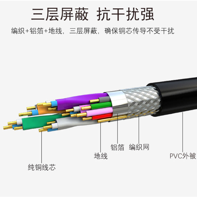 HDMI cable 2.0 high-resolution video cable 60hz4K monitor set-top box projection dual-mode hdmi cable
