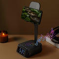 Longweishi q1 creative mobile phone holder smart home brand multi-function bluetooth speaker lazy holder three-in-one