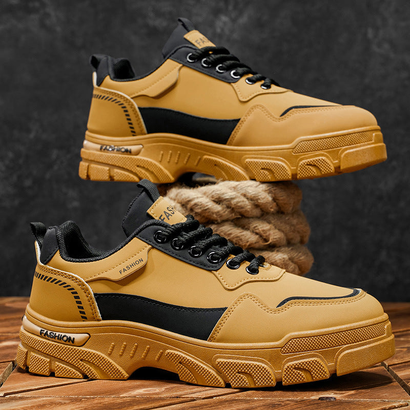 2026 spring new arrival: men's leather kitchen work shoes - anti-slip, wear-resistant, stain-resistant, safety shoes, athletic martin boots, work boots