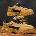 Men's autumn leather kitchen waterproof non-slip black work shoes safety boots men's athletic martin work shoes