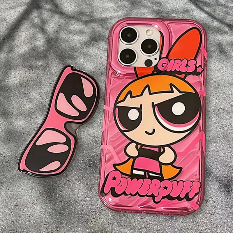Creative desktop lazy stand melody kuromi/white rabbit/violent bear cartoon cute foldable mobile phone stand