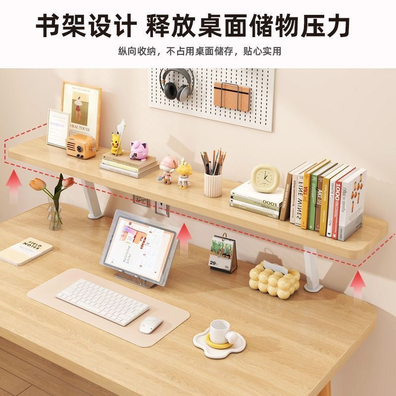 Solid wood eco-board student desk computer desk kids study table office writing desk bedroom simple table bookshelf