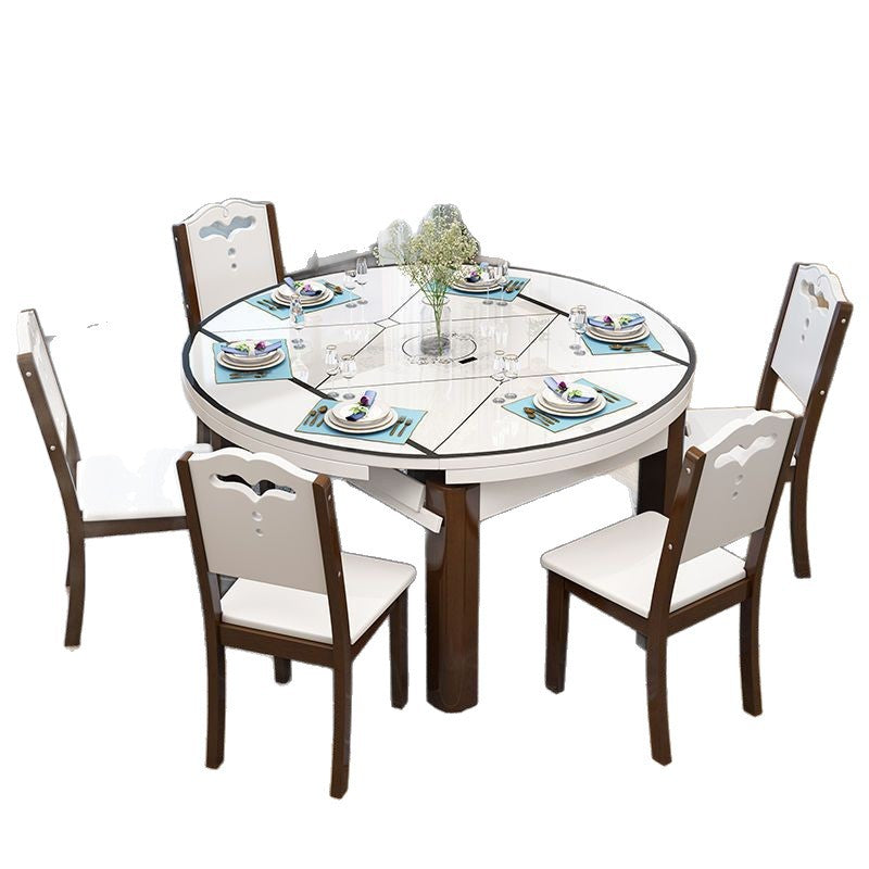 Solid wood chair durable chair dining chair for home rental house casualmahjong stool hotel black and white restaurant dining table and chair