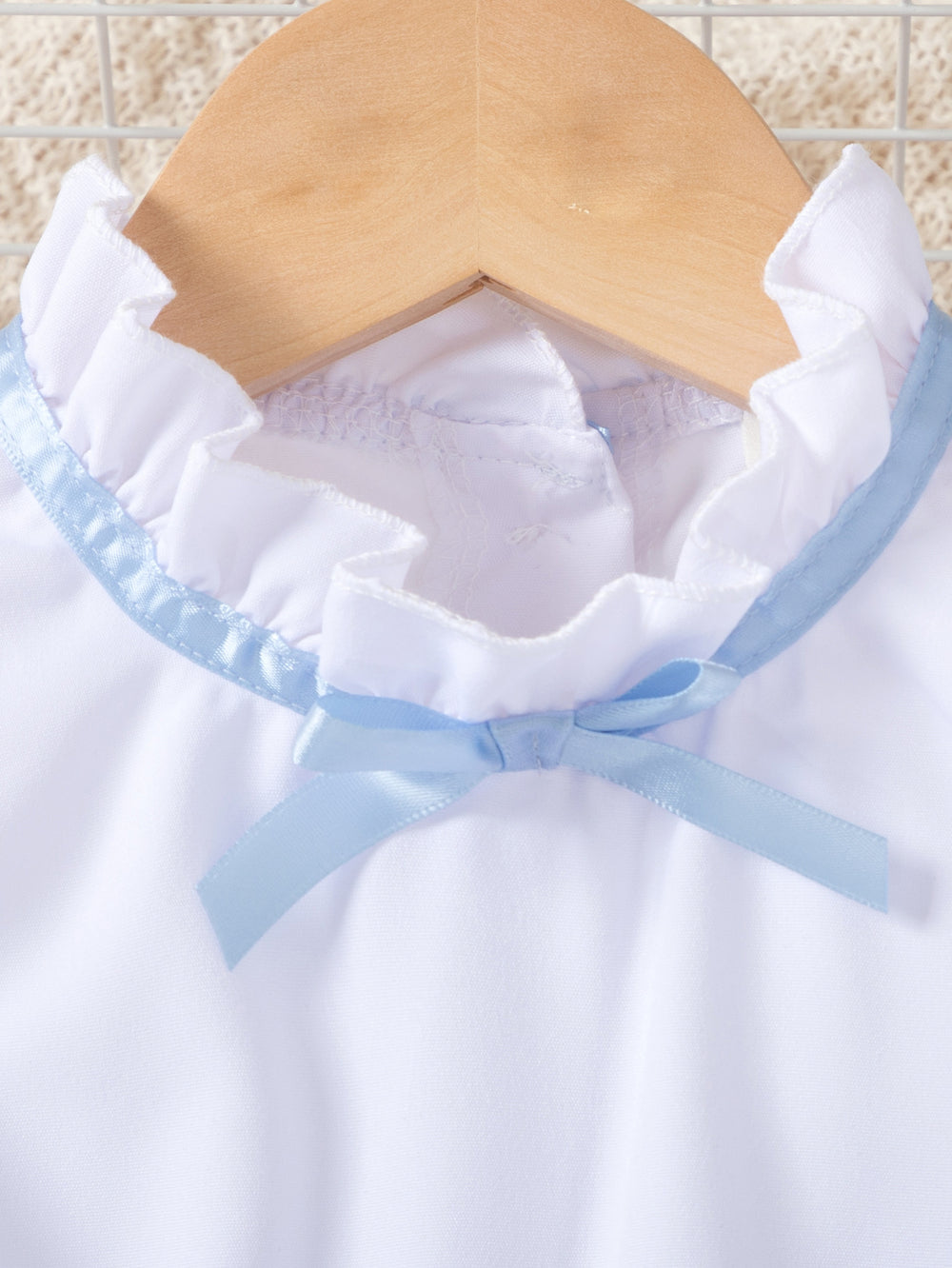 european and american style cross-border girls' flutter sleeve ruffle collar top with pleated wide-leg pants and belt (jumpsuit)