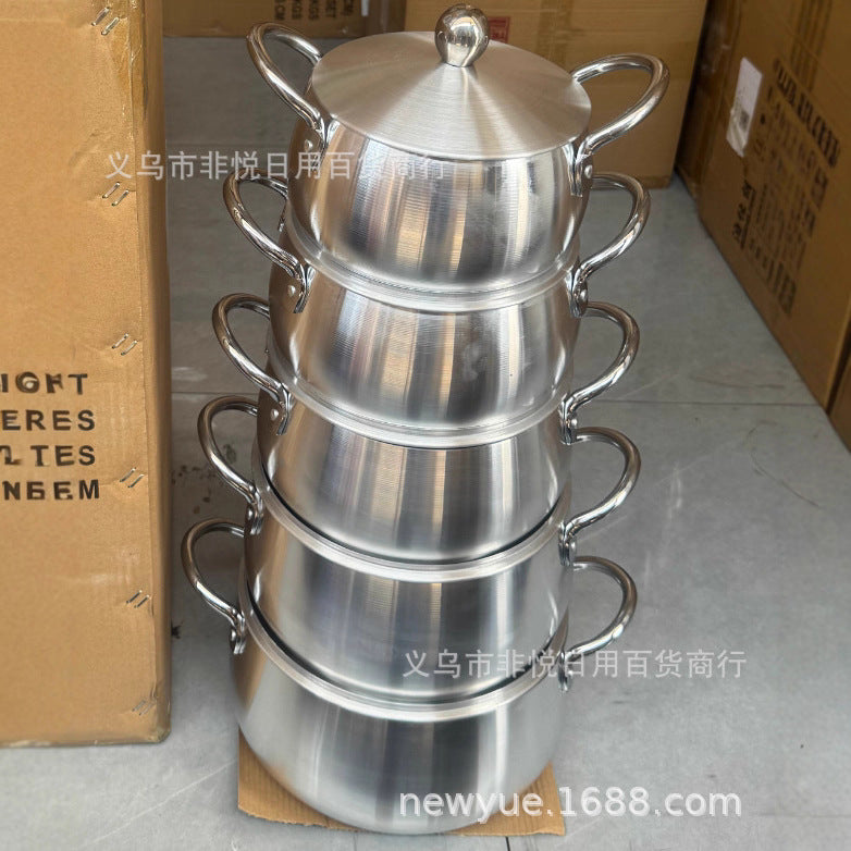 factory direct sales aluminum pot household pot multi-function aluminum pot kitchen aluminum pot commercial aluminum pot aluminum pot canteen aluminum pot