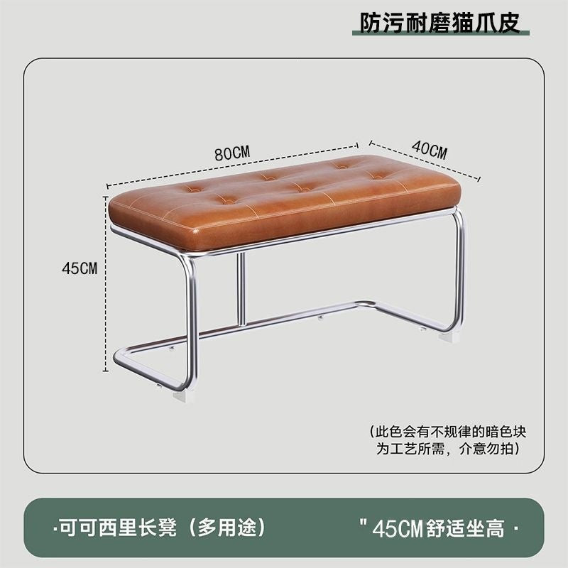 Living room american bench stool, medieval style, scandinavian stainless steel shoe changing stool, door seat, dining room chair