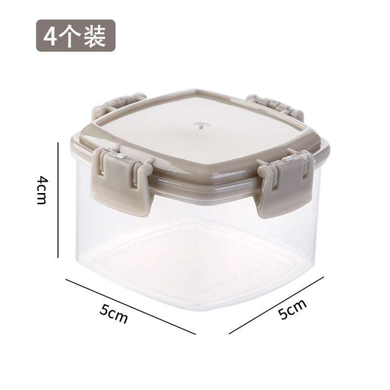 Four-piece seasoning set: transparent sauce dispenser bottles for outdoor bbq, kitchen spice jars, and condiment containers