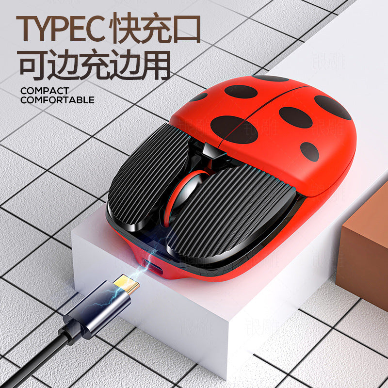 Silver carved a10 cartoon rechargeable wireless mouse - creative bluetooth office gaming mini silent computer accessory - private mold