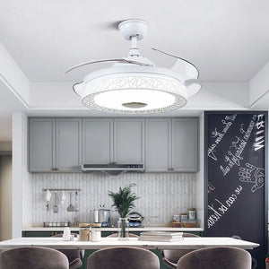 52inch invisible fan light ceiling fan light living room frequency conversion silent high wind bluetooth music fan light