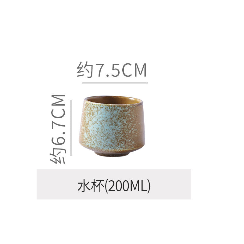 Japanese retrostylish bowls and plates hotel tableware combination kiln ceramic western dinner plate sushi plate steak plate suit