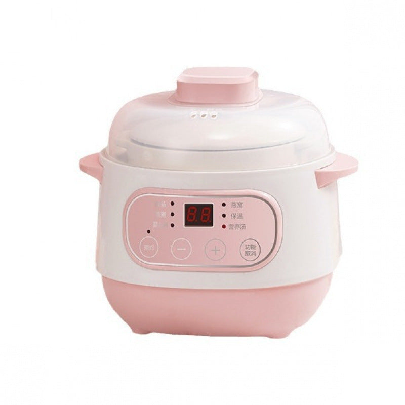 Electric stew pot fully automatic water-stopping stewed bird's nest for 1-2 people ceramic liner baby cooking porridge for home electric casserole stew pot