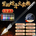 Nezha fire tip gun children's luminous toy voice automatic telescopic 3d light red tassel gun boy holiday gift