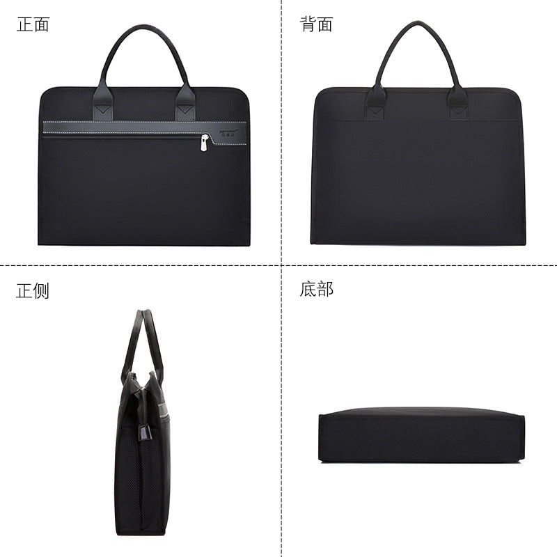 Self-Youxin Briefcase Custom Document Bag Men's Business Oxford Cloth Briefcase Women's Tote Bag Conference Bag