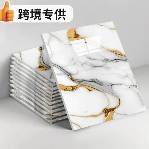 Cross-border  imitation marble gilt 3D wall renovation decorative sticker oil-proof waterproof wallpaper self-adhesive tile sticker
