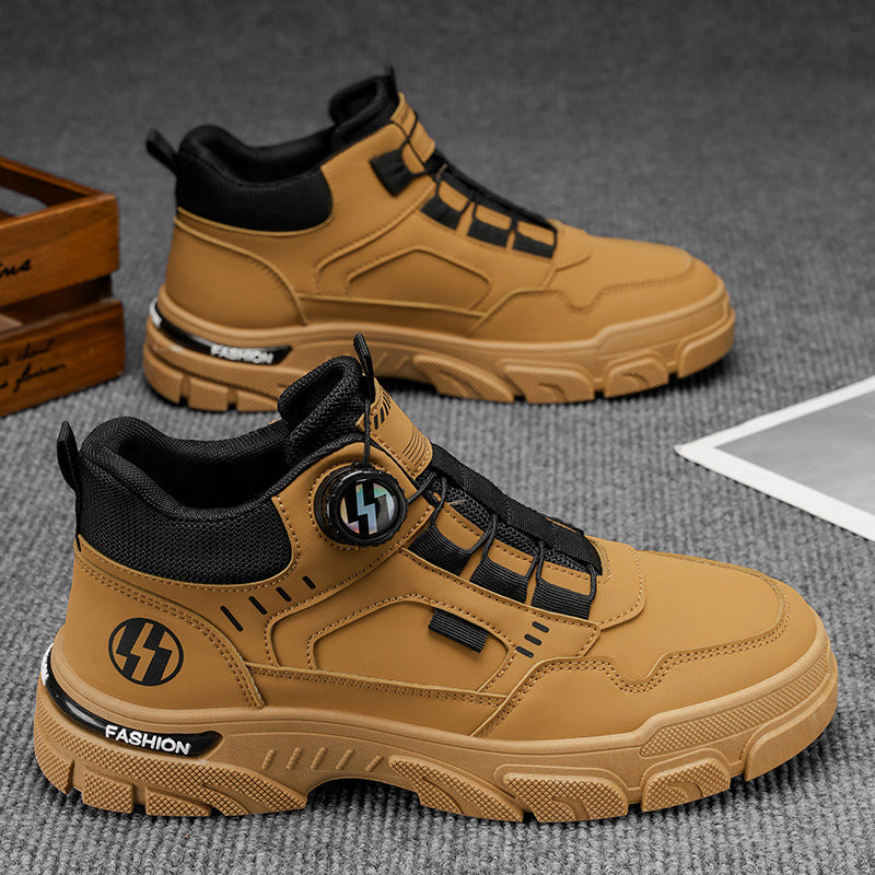 Men's 2025 spring new high-top wear-resistant martin boots, men's british style casual sports trendy shoes, non-slip boots