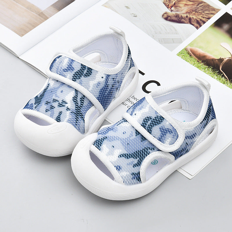 Yidian baby cloth sandals women's summer infant shoes new arrival toddler shoes one year old men's soft bottom